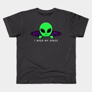 Introverted Vibes i need my space Kids T-Shirt